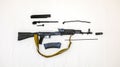 Kalashnikov AK-74 assault rifle with folding stock, close-up Royalty Free Stock Photo