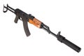 Kalashnikov AK47 with silencer Royalty Free Stock Photo