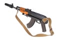 Kalashnikov AK47 with silencer Royalty Free Stock Photo