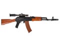 Kalashnikov ak74 with sniper scope Royalty Free Stock Photo