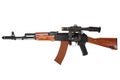 Kalashnikov ak74 with sniper scope Royalty Free Stock Photo