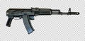 Kalashnikov AK-74M, transparent background, png,