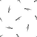 Kalashnikov machine pattern seamless black Royalty Free Stock Photo