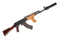 Kalashnikov Romanian version with silencer Royalty Free Stock Photo