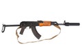 Kalashnikov with silencer Royalty Free Stock Photo