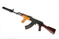 Kalashnikov with silencer Royalty Free Stock Photo