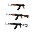 Kalashnikov submachine guns Royalty Free Stock Photo