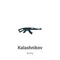 Kalashnikov vector icon on white background. Flat vector kalashnikov icon symbol sign from modern army collection for mobile
