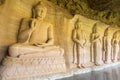 Kalasin, Thailand, February 1, 2023. Buddha images at Wat Phu Dan Hai. Kuchinarai District, Kalasin Province, Thailand