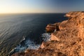 Coastal cliffs at sunset. Kalbarri National Park. Western Australia. Australia Royalty Free Stock Photo