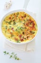 Kale and bacon frittata Royalty Free Stock Photo