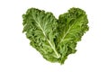 Kale leaves forming a heart Royalty Free Stock Photo