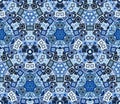 Kaleidoscope abstract seamless pattern, background. Composed of colored geometric shapes. Royalty Free Stock Photo