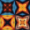 Kaleidoscope background set Royalty Free Stock Photo