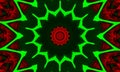 Kaleidoscope In Christmas Colors Of Red And Green. Happy Christmas 2022 Pattern