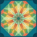 Kaleidoscope colorful seamless tile pattern background