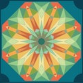 Kaleidoscope colorful seamless tile pattern background Royalty Free Stock Photo