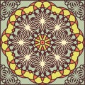 Kaleidoscope colorful seamless tile pattern background Royalty Free Stock Photo