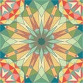 Kaleidoscope colorful seamless tile pattern background Royalty Free Stock Photo
