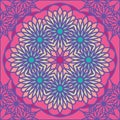Kaleidoscope colorful seamless tile pattern background Royalty Free Stock Photo