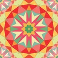 Kaleidoscope colorful seamless tile pattern background Royalty Free Stock Photo
