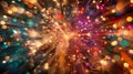 A kaleidoscope of colors spinning and swirling as sparklers create a mesmerizing display of light art