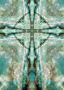 Kaleidoscope cross, blue chert layers Royalty Free Stock Photo