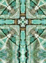 Kaleidoscope cross, blue chert layers Royalty Free Stock Photo