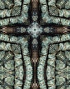 Kaleidoscope cross, blue chert layers