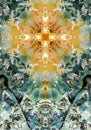 Kaleidoscope cross, chert layers Royalty Free Stock Photo