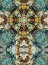 Kaleidoscope cross, chert layers Royalty Free Stock Photo