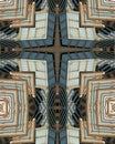 Kaleidoscope cross: Hearst Tower Royalty Free Stock Photo