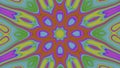 Kaleidoscope dynamic creative background of a star shaped. Design. Psychedelic pattern of changing multicolored shapes.