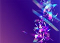 Kaleidoscope Effect. Blue Shiny Sparkles. Cristal Tinsel. Retro Royalty Free Stock Photo