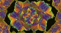 Kaleidoscope explosion of polarized light crystals Royalty Free Stock Photo