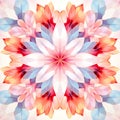 Kaleidoscope Florals Flowers background pattern wallpaper vector Royalty Free Stock Photo