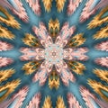 A kaleidoscope of flowers is made up of a kaleidoscope. Royalty Free Stock Photo