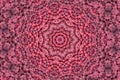 Kaleidoscope Fractal Fresh Raspberry Background. Texture Raspberries Berries Close Up