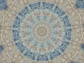 Kaleidoscope in Light and Dark Beige, Light and Dark Blue, Azure Blue