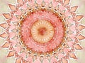 Kaleidoscope Mehndi style flower with circles watercolor illustration