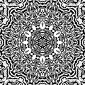 Kaleidoscope Mirror Black and White Mandala Art