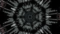Kaleidoscope pattern of data and computer programming information on black background. Animation. Abstract informational Royalty Free Stock Photo