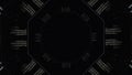 Kaleidoscope pattern of data and computer programming information on black background. Animation. Abstract informational Royalty Free Stock Photo