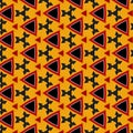 Kaleidoscope pattern motivated from red, yellow, and black traffic signs Royalty Free Stock Photo