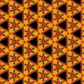 Kaleidoscope pattern motivated from red, yellow, and black traffic signs Royalty Free Stock Photo