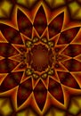 Kaleidoscope Pattern in Reds