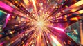A kaleidoscope of prisms spinning and shifting creating mesmerizing illusions