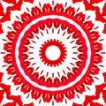 Kaleidoscope Red Mandala illustration background. Royalty Free Stock Photo
