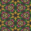 Kaleidoscope seamless- abstract design. Pattern background- ornament mosaic. Mandala- artistic illustration. Psychedelic crystal-