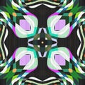 Kaleidoscope seamless- abstract design. Pattern background- ornament mosaic. Mandala- artistic illustration. Psychedelic crystal-